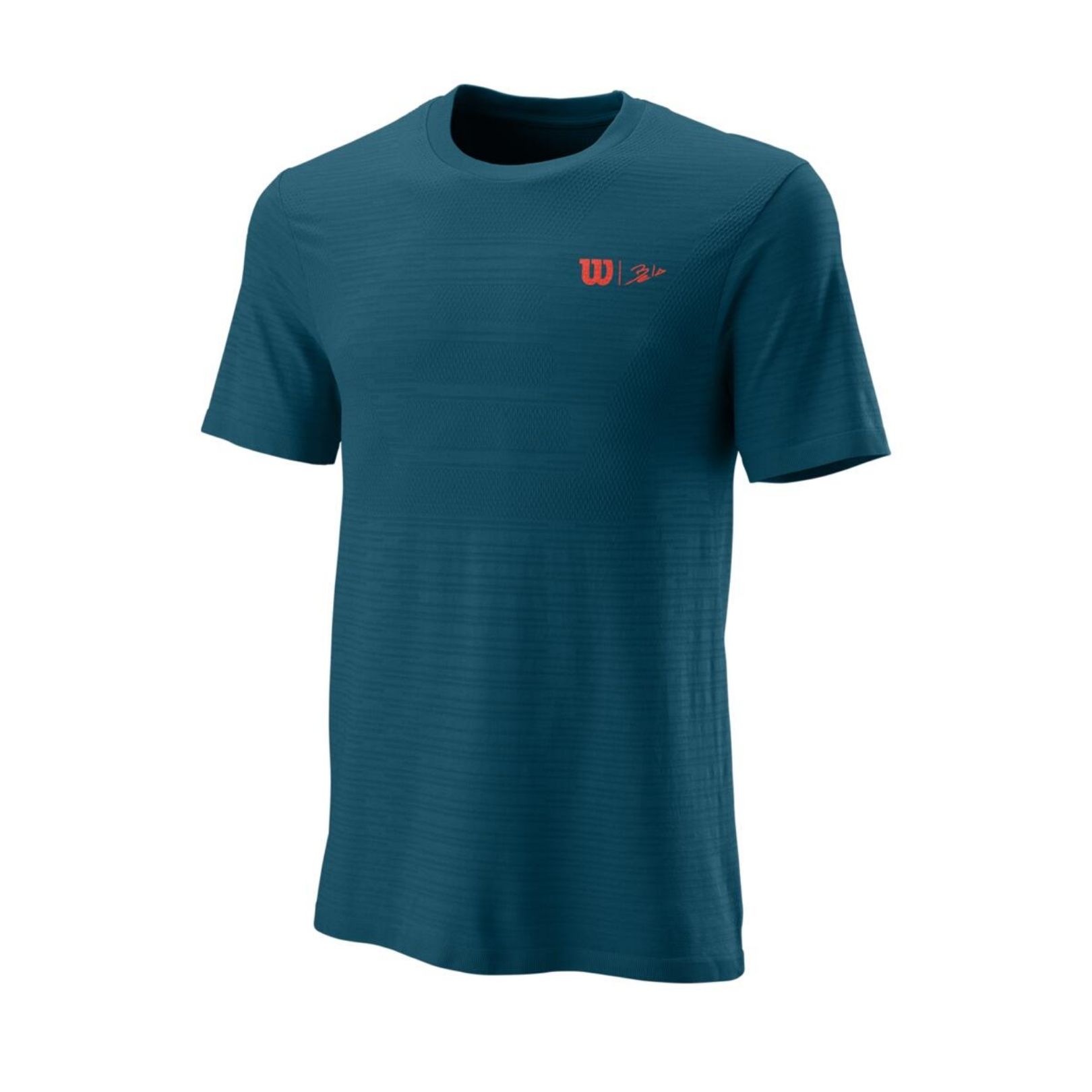Wilson Bela Seamless Crew T shirt Blue Coral Padel Tennis